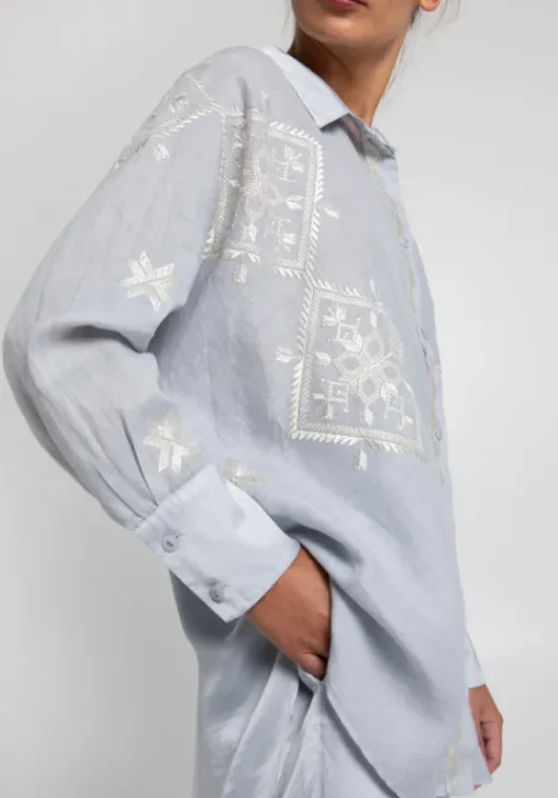 Clearance Greek Archaic Kori Lefkada Shirt Tunic Grey