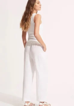 Best Seafolly Linen Pant White