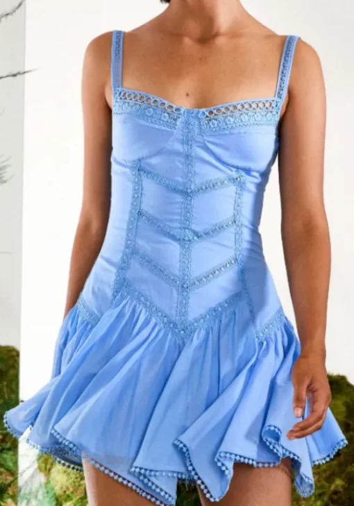 Clearance Charo Ruiz Lira Short Dress Blue WashedBlue