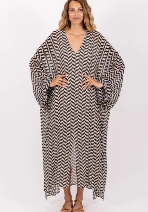 Sale Sundress Louli Kaftan Black Stripe