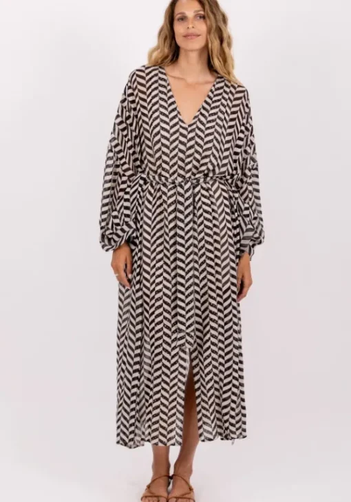 Sale Sundress Louli Kaftan Black Stripe