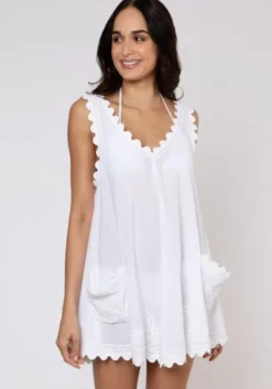 Sale Juliet Dunn Low Back Dress White