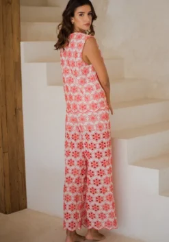 Clearance Sundress Lupy Pant Eyelet Red