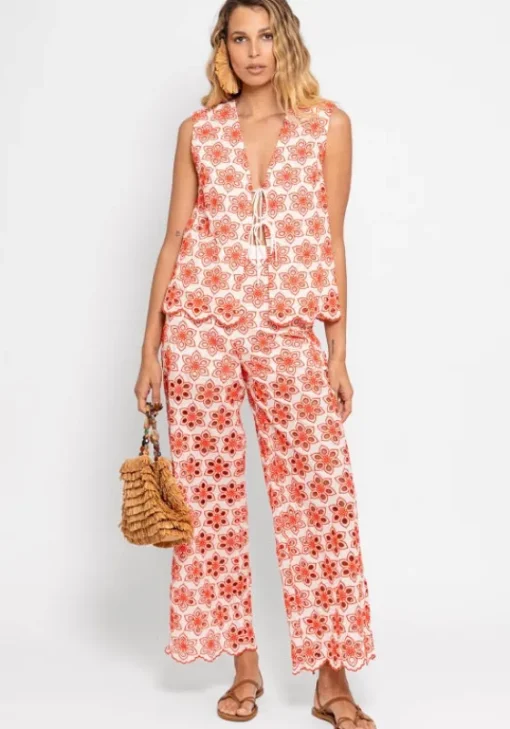 Clearance Sundress Lupy Pant Eyelet Red