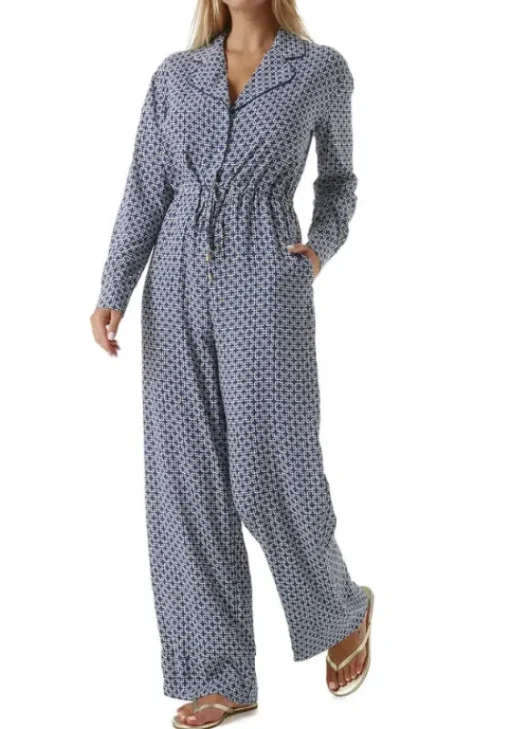 Best Melissa Odabash Lynn Jumpsuit Links Navy