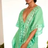 Fashion Charo Ruiz Maisie Kaftan Green WashedGreen
