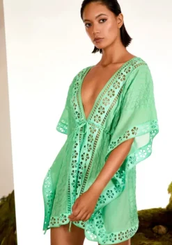 Fashion Charo Ruiz Maisie Kaftan Green WashedGreen