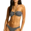Sale Seafolly Mala Ring Front Bandeau Bikini Black