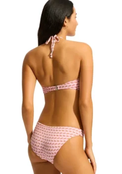 Clearance Seafolly Mala Ring Front Bandeau Bikini Blossom