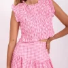 Outlet Sundress Malone Top Gingham Pink