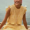 Sale Sundress Malone Top Yellow Gingham