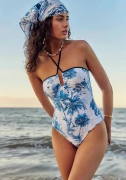 Fashion Seafolly Marbella Trim Halter Swimsuit