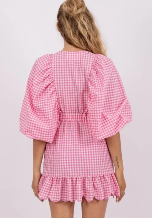 Sale Sundress Marine Short Dress Pink