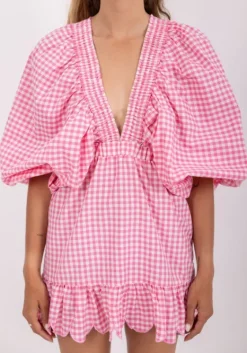 Sale Sundress Marine Short Dress Pink