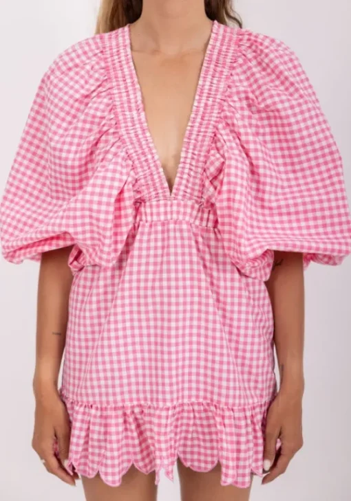 Sale Sundress Marine Short Dress Pink