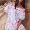 Online Juliet Dunn Mexican Embroidered Off Shoulder Dress Mexican Embroidery