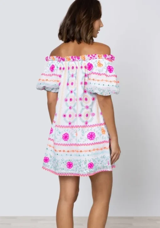 Online Juliet Dunn Mexican Embroidered Off Shoulder Dress Mexican Embroidery