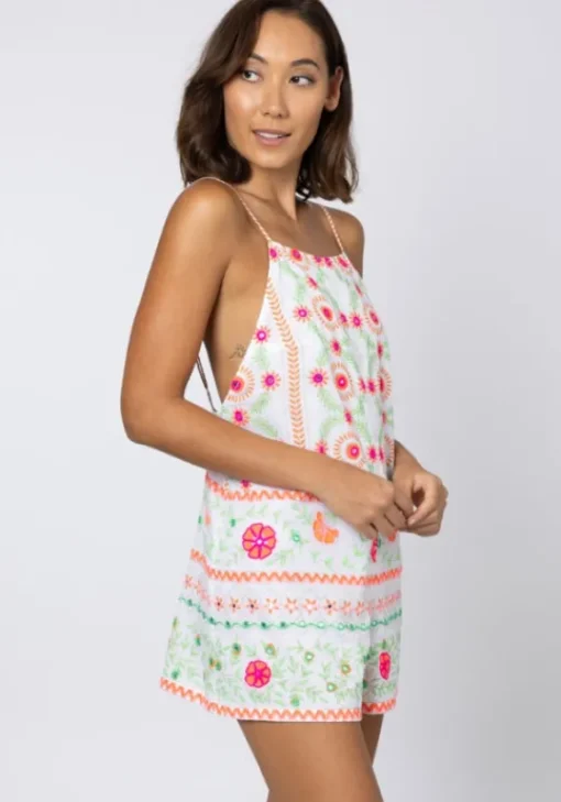Outlet Juliet Dunn Mexican Embroidered Playsuit Mexican Embroidery