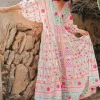 Discount Juliet Dunn Mexican Embroidered V Neck Maxi Dress Mexican Embroidery