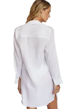 Outlet PQ Swim Millie Tie Cover Up Linen White