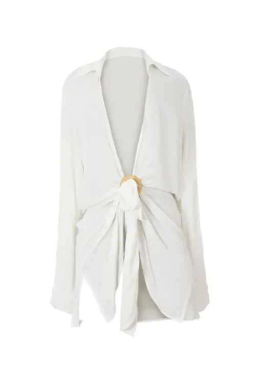 Best PQ Swim Millie Tie Coverup Off White