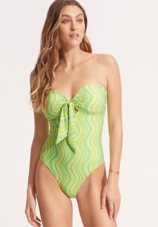 Online Seafolly Mod Squad Bandeau Swimsuit