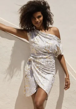 Sale Naia Beach Naples Dress Silver Snake