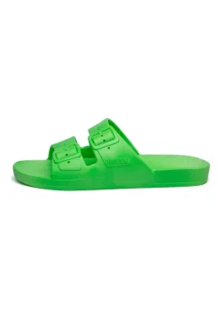Sale Freedom Moses Neon Green Slides
