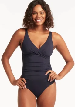 New Sea Level Night Sky Cross Front Swimsuit