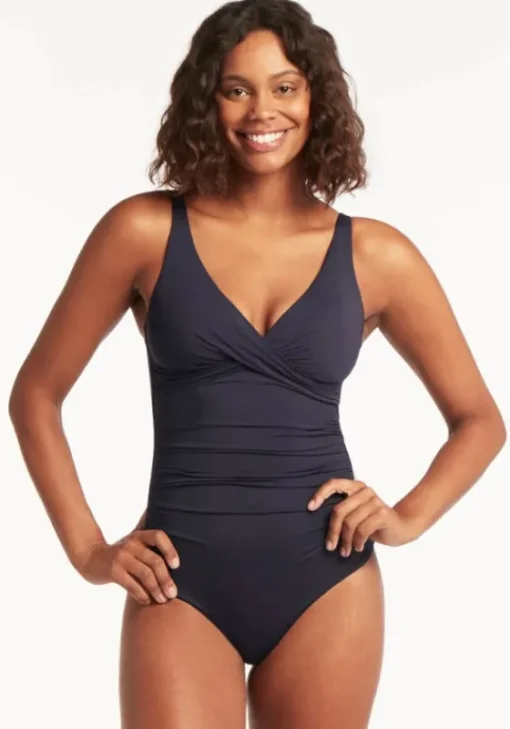 New Sea Level Night Sky Cross Front Swimsuit