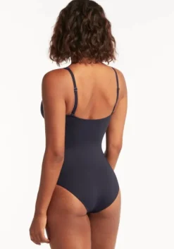 New Sea Level Night Sky Cross Front Swimsuit