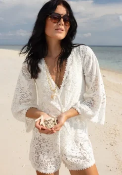 Fashion Miss June Oasis Romper White