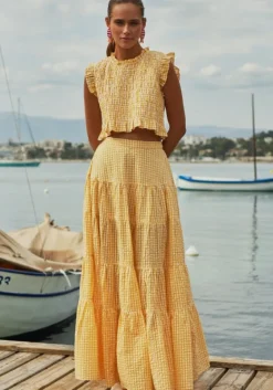 New Sundress Odette Skirt Gingham Yellow
