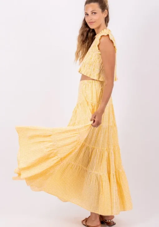 New Sundress Odette Skirt Gingham Yellow