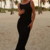 Sale Pitusa Open Low Back Dress Black