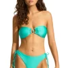 Online Seafolly Palermo Ring Front Bandeau Bikini AquaticBlue