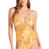 Best Seafolly Palm Paradise Cut Out Swimsuit Rockmelon