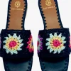 Outlet De Siena Palm Raffia Sandals Black