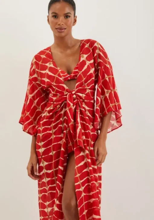 Fashion Vix Swimwear Perola Long Kaftan Agni