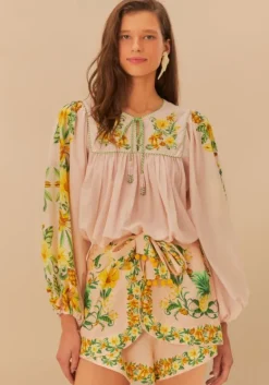 Outlet Farm Rio Pink Botanical Beauty Shorts BotanicalBeautyPink