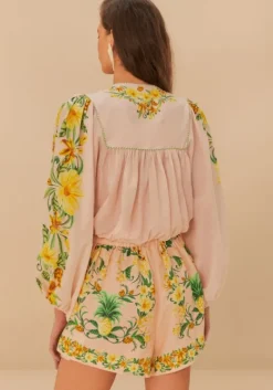Outlet Farm Rio Pink Botanical Beauty Shorts BotanicalBeautyPink
