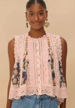 Best Farm Rio Pink Dream Garden Blouse PinkDream
