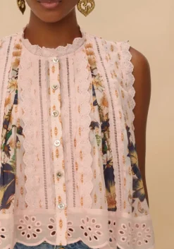 Best Farm Rio Pink Dream Garden Blouse PinkDream