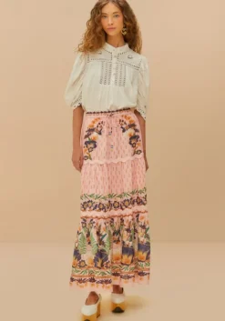 Discount Farm Rio Pink Dream Garden Maxi Skirt