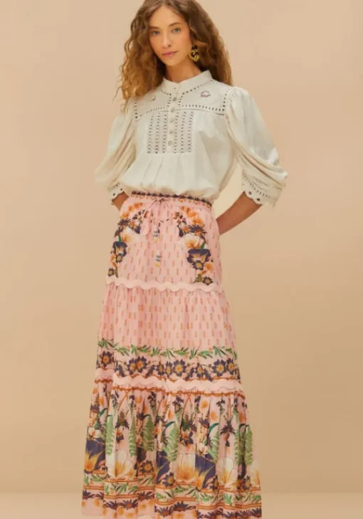 Discount Farm Rio Pink Dream Garden Maxi Skirt
