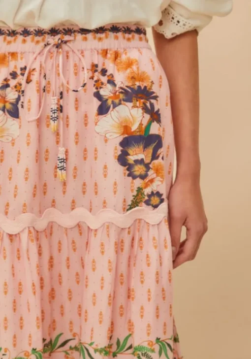 Discount Farm Rio Pink Dream Garden Maxi Skirt