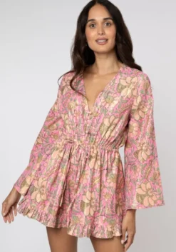 Sale Juliet Dunn Playsuit Pink Floral