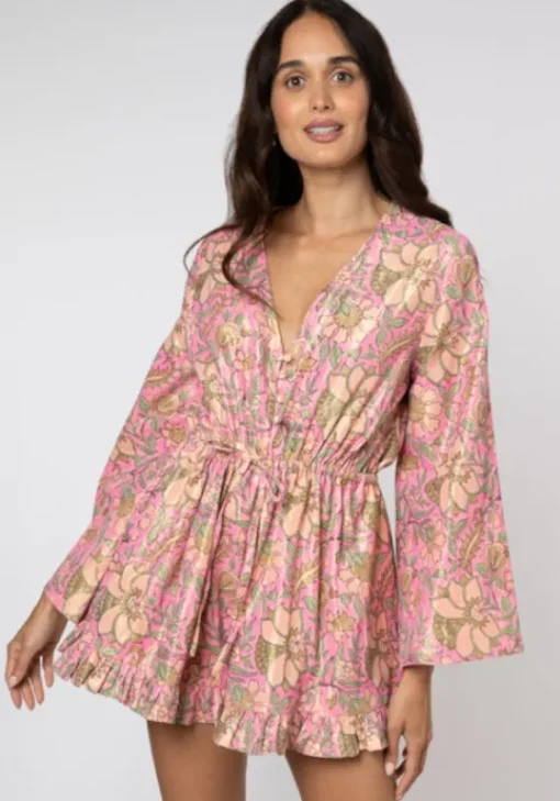Sale Juliet Dunn Playsuit Pink Floral