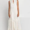 Fashion Greek Archaic Kori Pixel Sleeveless Maxi Dress