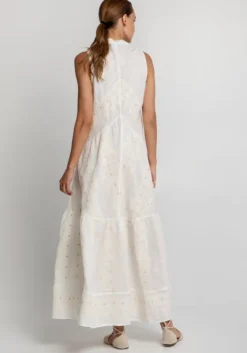 Fashion Greek Archaic Kori Pixel Sleeveless Maxi Dress